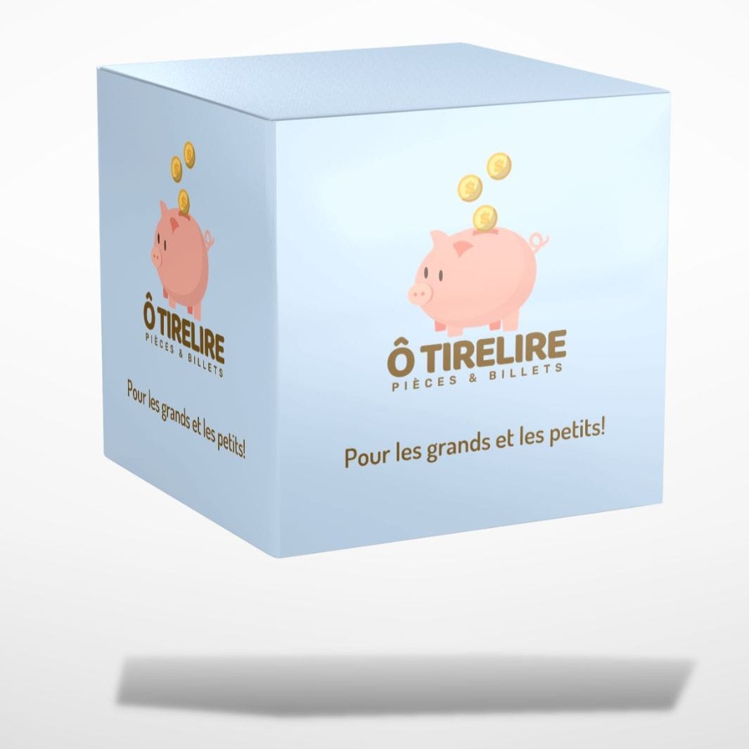 Tirelire cochon bleu 