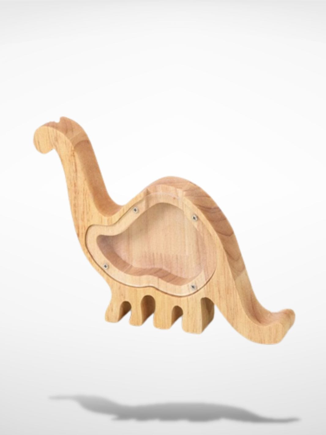 Tirelire dinosaure en bois