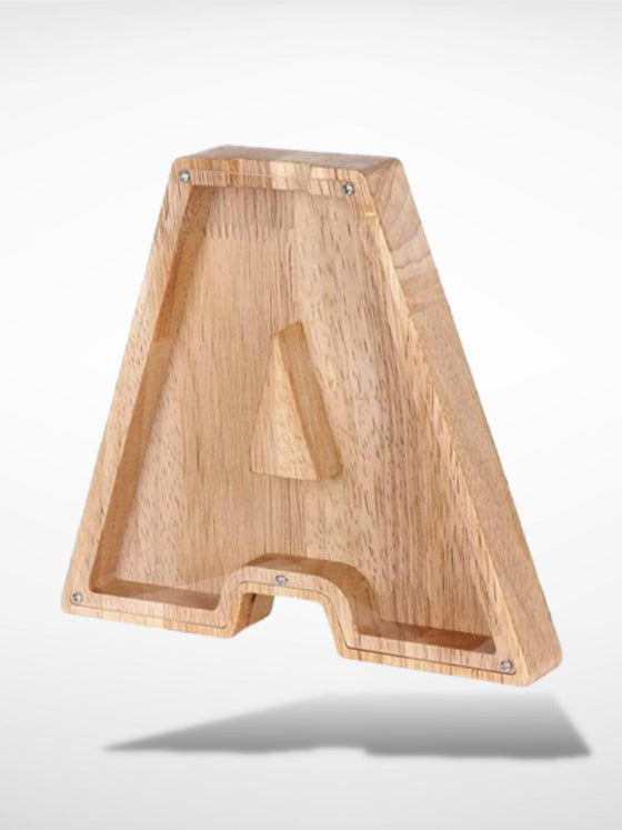 Tirelire | Lettre personnalisée en bois