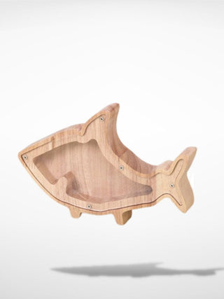 Tirelire | Requin en bois